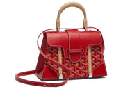 GOYARD Saigon Cow Leather Handbag Mini Women's Red