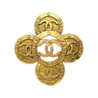 CHANEL 1993 Cc Flower Brooch