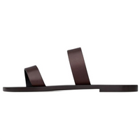 SAINT LAURENT Slide Slippers Men's Dark Brown