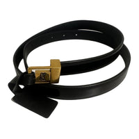 SAINT LAURENT Calfskin, Metal Leather Belts Women's Black