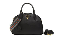 PRADA Cow Leather Shoulder Bag Crossbody Bag Handbag Women's Black