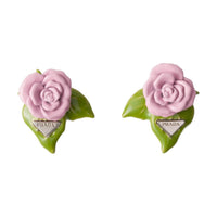 PRADA Enamel Earrings Women's Pink