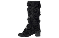 CHANEL 24S Knee-high Boots Women's Black