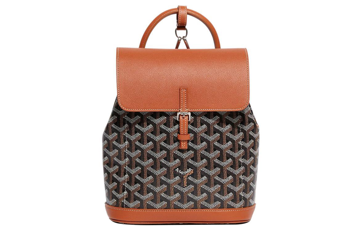 GOYARD Alpin Canvas With Leather Backpack Mini Unisex Brown