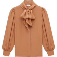 SAINT LAURENT Pussy Bow Long Sleeved Blouse