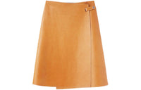 Loro Piana SS24 Leather Long Skirts Women's Tan