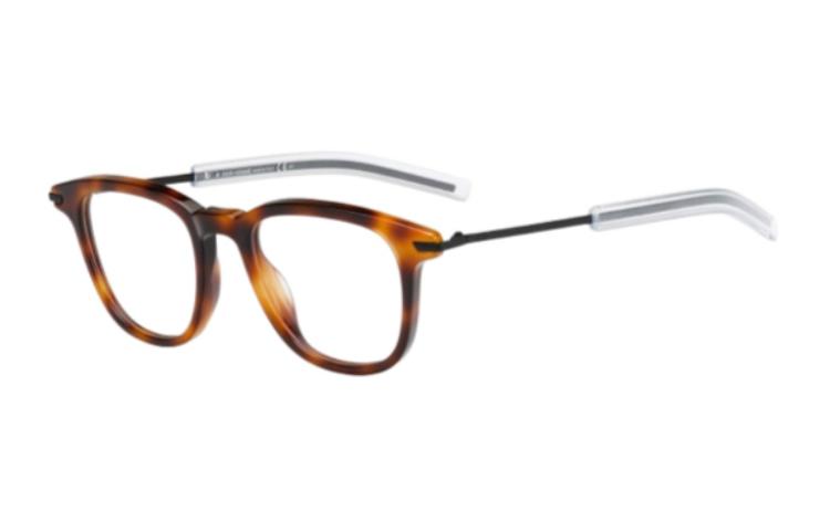 DIOR - Square Eyeglass Frames Men's Tortoiseshell
