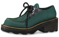 LOUIS VUITTON Beaubourg Platform Shoes Women's Lake Green