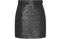 DIOR Leather Short Skirts Women's Black