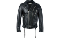 SAINT LAURENT FW21 Leather Jacket Men's Black