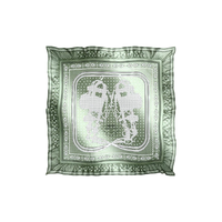 HERMES Silk Silk Scarves Women's Green