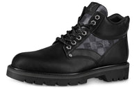 LOUIS VUITTON Oberkampf Damier Graphite Short Martin Boot Men's Black
