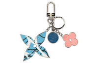 LOUIS VUITTON 2015 Aqua Flower Epi Keyring