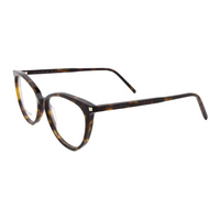SAINT LAURENT Acetate Cat Eye Eyeglass Frames Women's Tortoiseshell