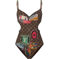 LOUIS VUITTON One-piece Swimsuit Women's Brown