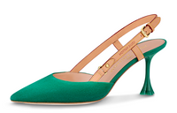 LOUIS VUITTON Blossom Slim Heel High Heels 7.5cm Women's Green