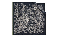 DIOR Silk Scarves Women's Black/White