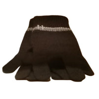 HERMES Cashmere Knit Gloves Men's Brown