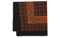 SAINT LAURENT Pre Owned 1970s Paisley Checkered Scarf