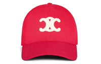 CELINE Triomphe Baseball Caps Women's Rose Red