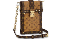 LOUIS VUITTON Pochette Trunk Verticale Monogram Reverse Brown