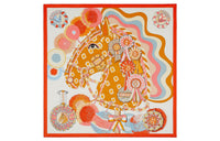 HERMES Silk Scarves Women's Yellow
