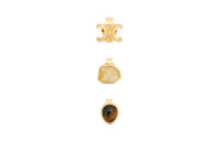 CELINE Stud Earrings Women's Gold