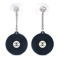 CHANEL 1990-2000s Record Drop Earrings