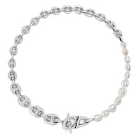DIOR Freshwater Pearl Necklaces Unisex Silver