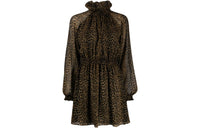 SAINT LAURENT Long-Sleeved Dresses Women's Brown