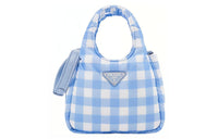 PRADA Fabric Handbags Crossbody Bags Small Size Women's Light Blue