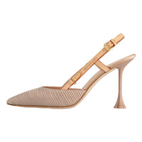 LOUIS VUITTON Blossom Irregular Heel High Heels 9.5cm Women's Light Brown