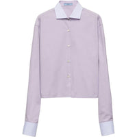 PRADA Contrasting Cuffs Poplin Shirt