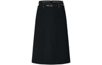 LOUIS VUITTON Casual Long Skirt Women's Black