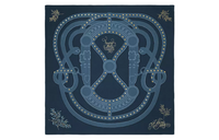 HERMES Silk Scarves Women's Blue
