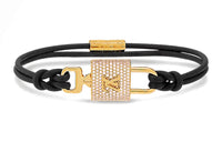 LOUIS VUITTON Leather Bracelets Women's Gold