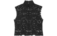 SAINT LAURENT Lace Detailed High Neck Blouse
