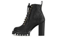 LOUIS VUITTON Star Trail Ankle Boots 8cm Women's Black