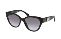 CHANEL Plastic Cat Eye Sunglasses Women's Black