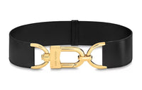 LOUIS VUITTON Leather Belts Women's Black