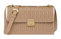 MIU MIU Nappa Leather Crossbody Bag Shoulder Bag Women's Nude