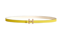 HERMES Leather Belts Women's Yellow