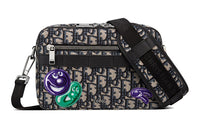 DIOR Kenny Scharf Collaboration Canvas Camera Bag Shoulder Bag Crossbody Bag Men's Black