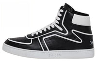 CELINE Mid Top Skateboard Shoes Men's Black White