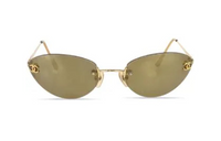 CHANEL Oval Sunglasses Women's Gold