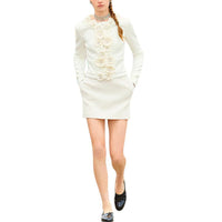 CHANEL Casual Short Skirts Women's Ivory