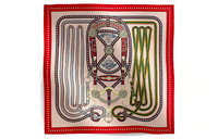 HERMES Silk Scarves Women's Red