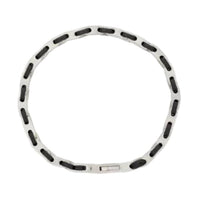 SAINT LAURENT Metal Bracelets Unisex Silver Black