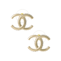 CHANEL Metal Stud Earrings Women's
