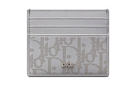 DIOR Cow Leather Card Holder Men's Gray